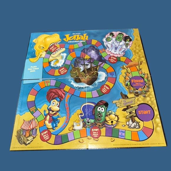 Vintage Jonah The Overboard Adventure Talicor VeggieTales Board Game Complete - Picture 3 of 13